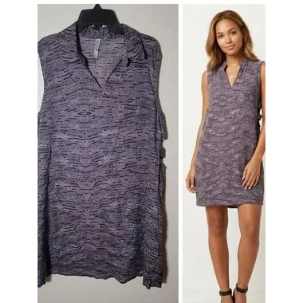 RVCA | Days of Haze Sleeveless Shift Dress Side Cutout Lagenlook Boho Festival L